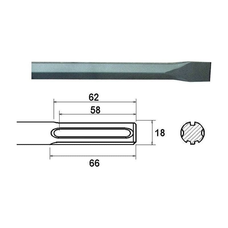 Faithfull SDS Max Chisel 400mm