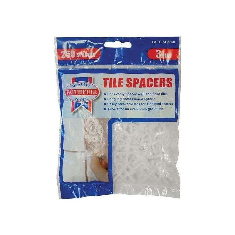 Faithfull Tile Spacer Long Leg 3mm (Bag 250)