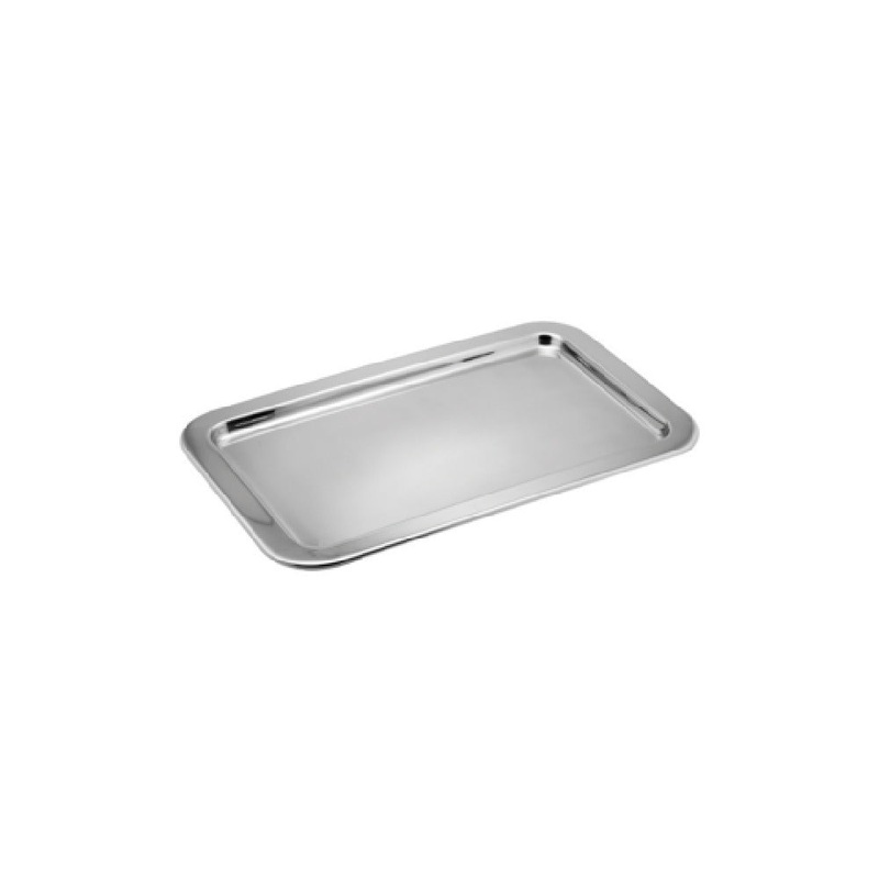 FOH BPT040MSS18 Smart Buffet Ware Domino Serving Tray 20.75 X 12.75 Stainless
