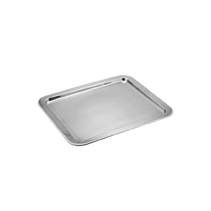 FOH BPT042MSS18 Smart Buffet Ware Domino Serving Tray 22.5 X 16.75 Stainless