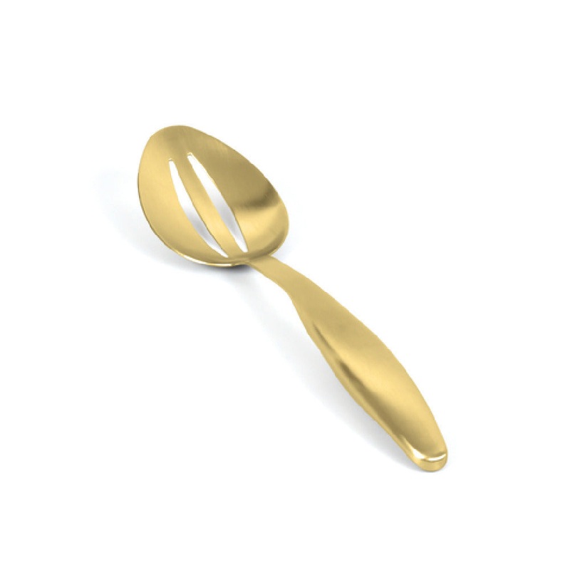 FOH BUT037GOS23 Slotted Spoon 10-1/4 Brushed Stainless Steel