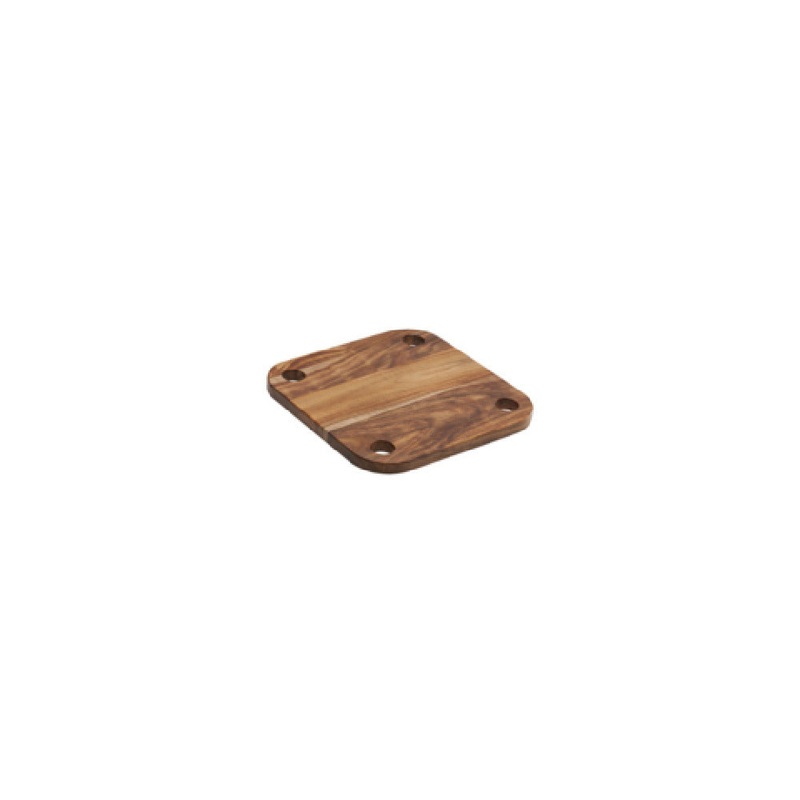 FOH BRI017NAW18 Smart Buffet Ware Domino Stand 9.75 Square Wood