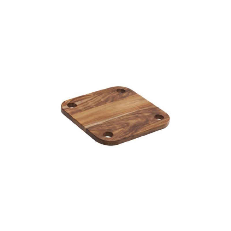 FOH BRI019NAW18 Smart Buffet Ware Domino Stand Wood Base 13.75 Square