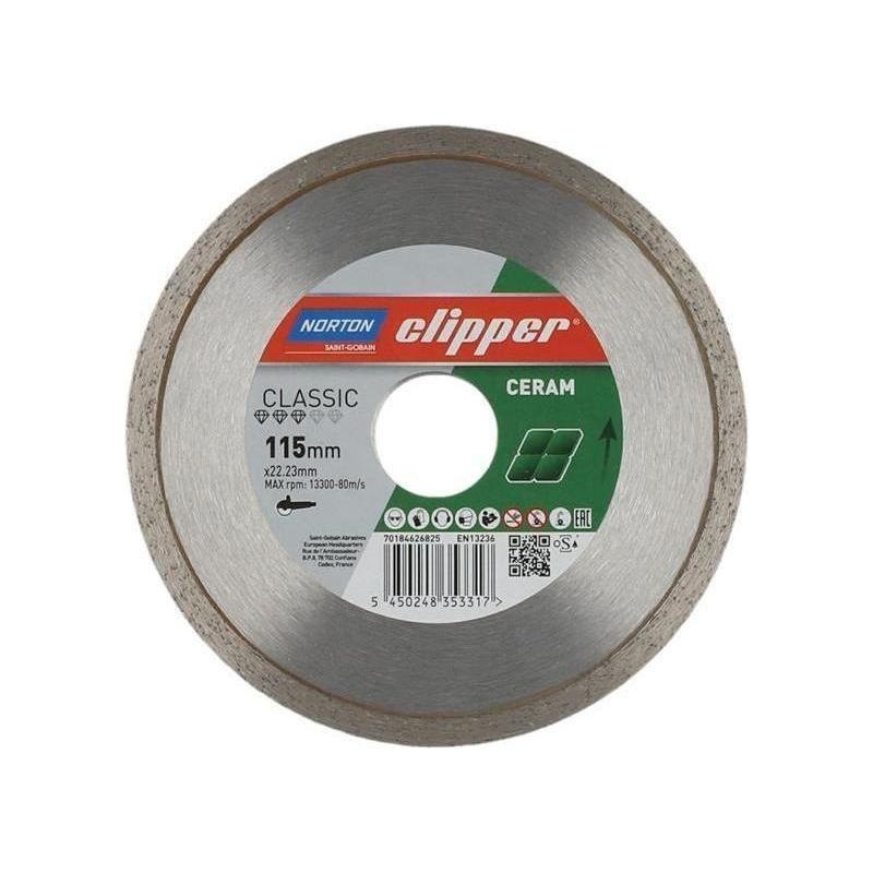 Norton Clipper Classic Ceramic Diamond Blade 115 x 22.23mm