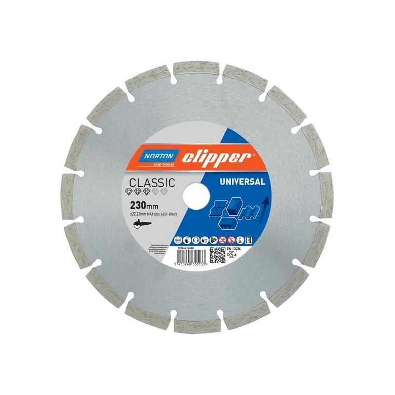 Norton Clipper Classic Universal Blue Diamond Blade 230 x 22.23mm