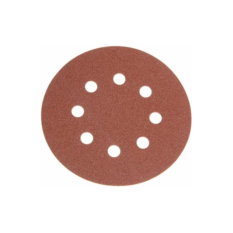 Faithfull Hook & Loop Sanding Disc DID3 Holed 125mm x 240G (Pack 25)