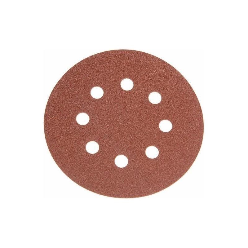 Faithfull Hook & Loop Sanding Disc DID3 Holed 125mm x 80G (Pack 25)