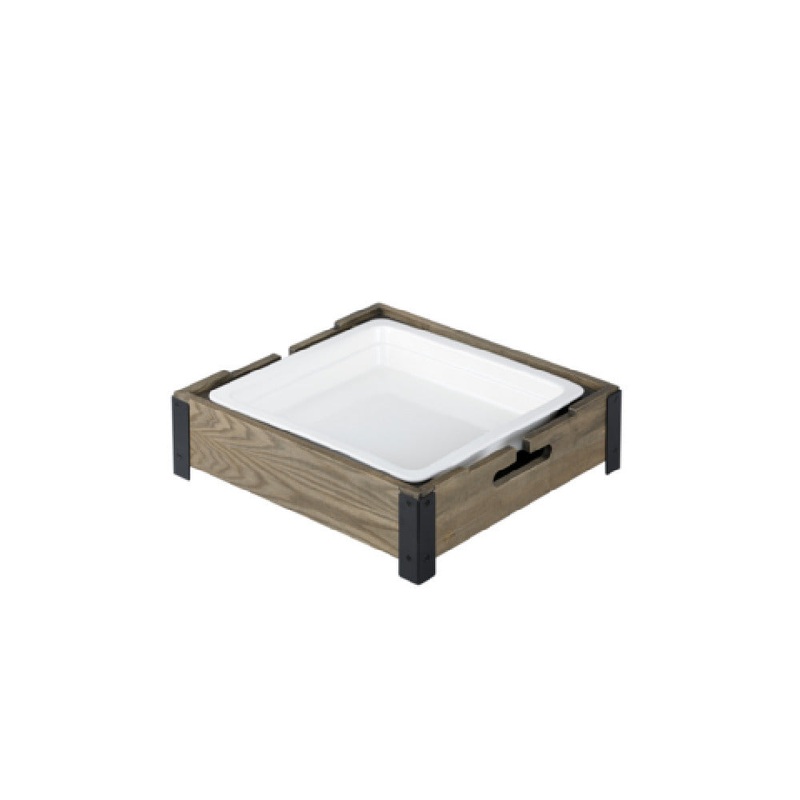 FOH BHO232MUM18 Smart Buffet Ware Natural Platform Stand 2/3 Size X 4.25