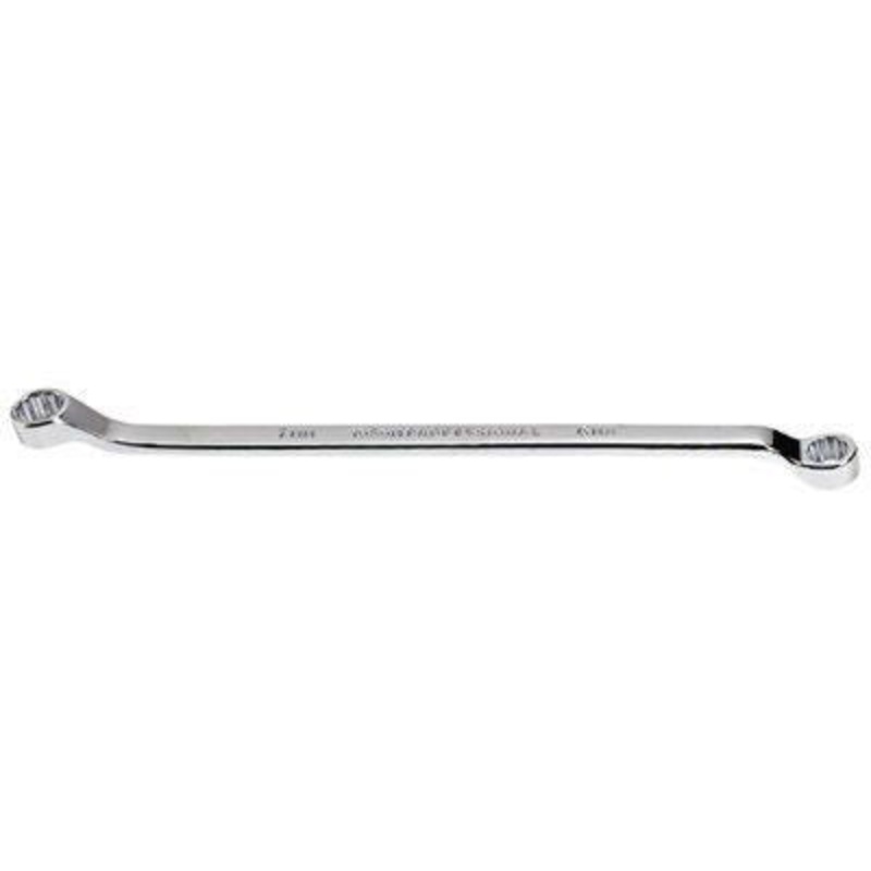 9/16 x 5/8 Box Wrench, 7 1/2 Offset, 9 1/2 Length, Polished