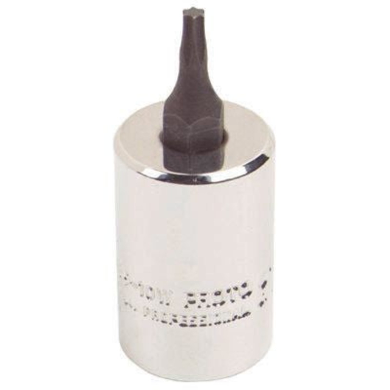 3/8 Drive, T-10 TORX Bit, 1 23/32 Length, Nickel Chrome Finish