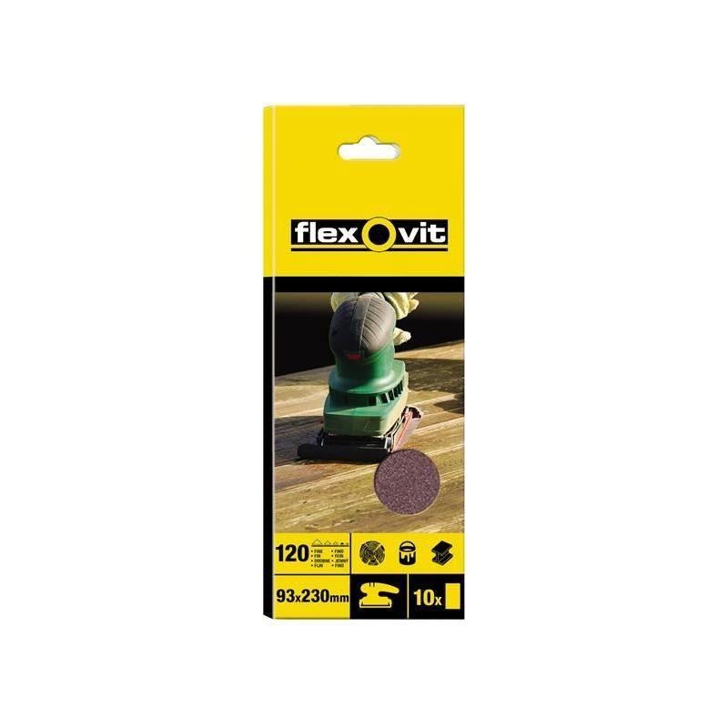 Flexovit 1/3 Sanding Sheets Plain Medium 80 Grit (Pack 10)