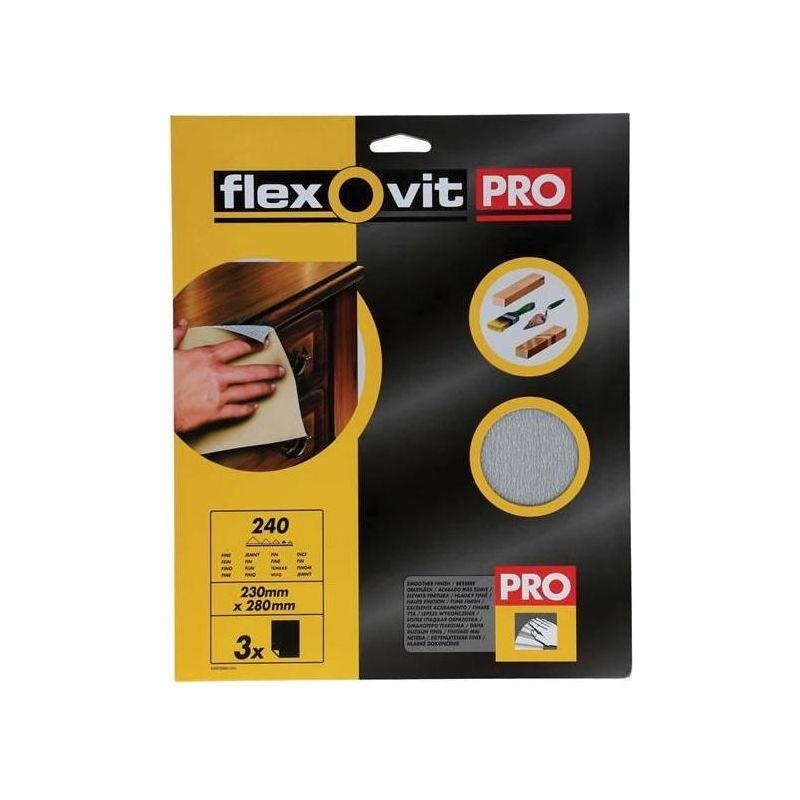 Flexovit Silicon Carbide Finishing Sanding Sheets 230 x 280mm Fine 240G (3)