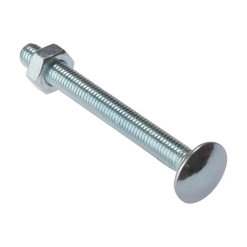 Forgefix Carriage Bolt & Nut ZP M10 x 50mm Bag 10