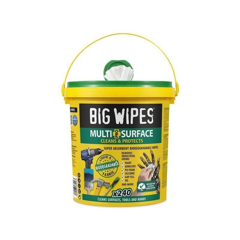 Big Wipes Multi-Surface Bio Pro+ Antiviral XL Wipes (Tub 240)