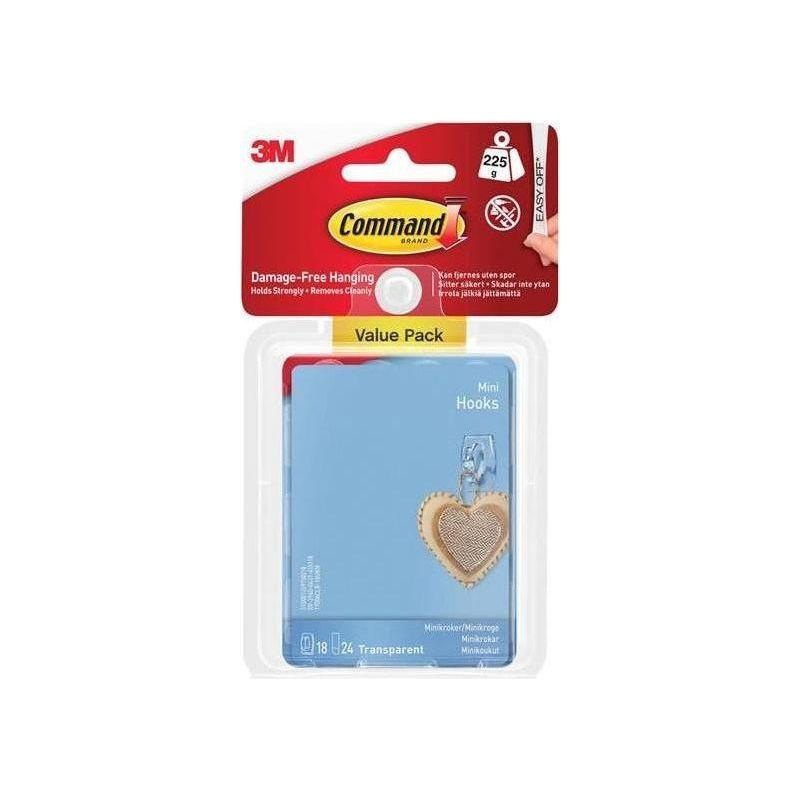 Command Clear Mini Hooks Value Pack (Pack 18)