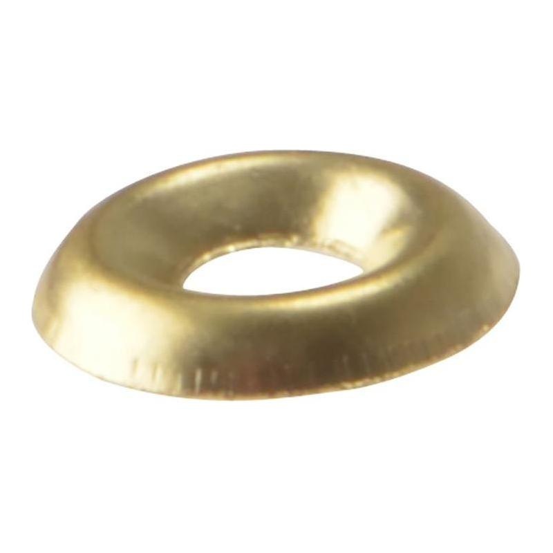 Forgefix Screw Cup Washers Solid Brass Polished No.10 Bag 200