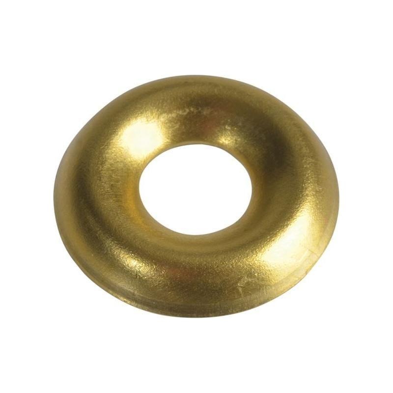 Forgefix Screw Cup Washers Solid Brass Polished No.6 Bag 200