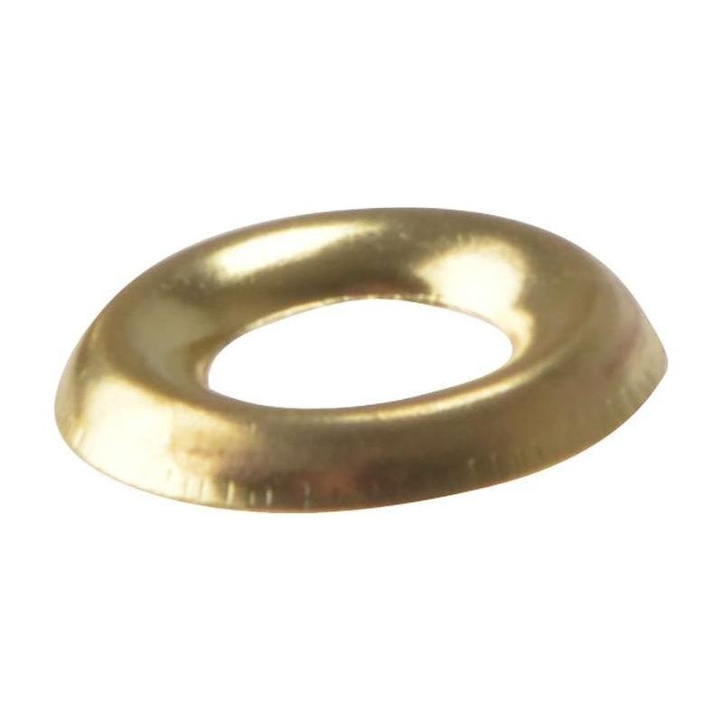 Forgefix Screw Cup Washers Solid Brass Polished No.8 Bag 200