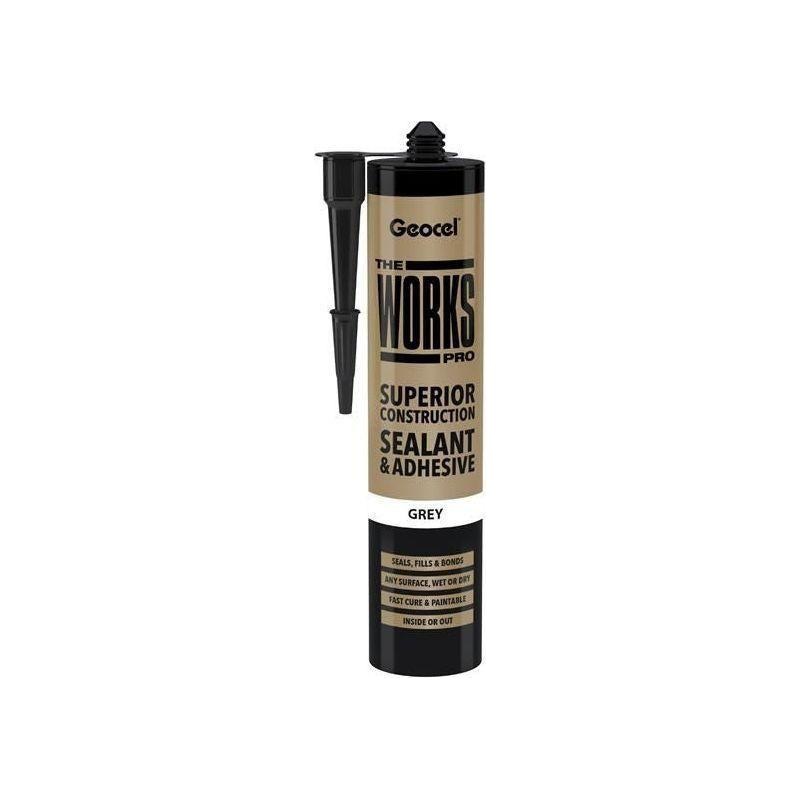 Geocel THE WORKS PRO Sealant & Adhesive Grey 290ml