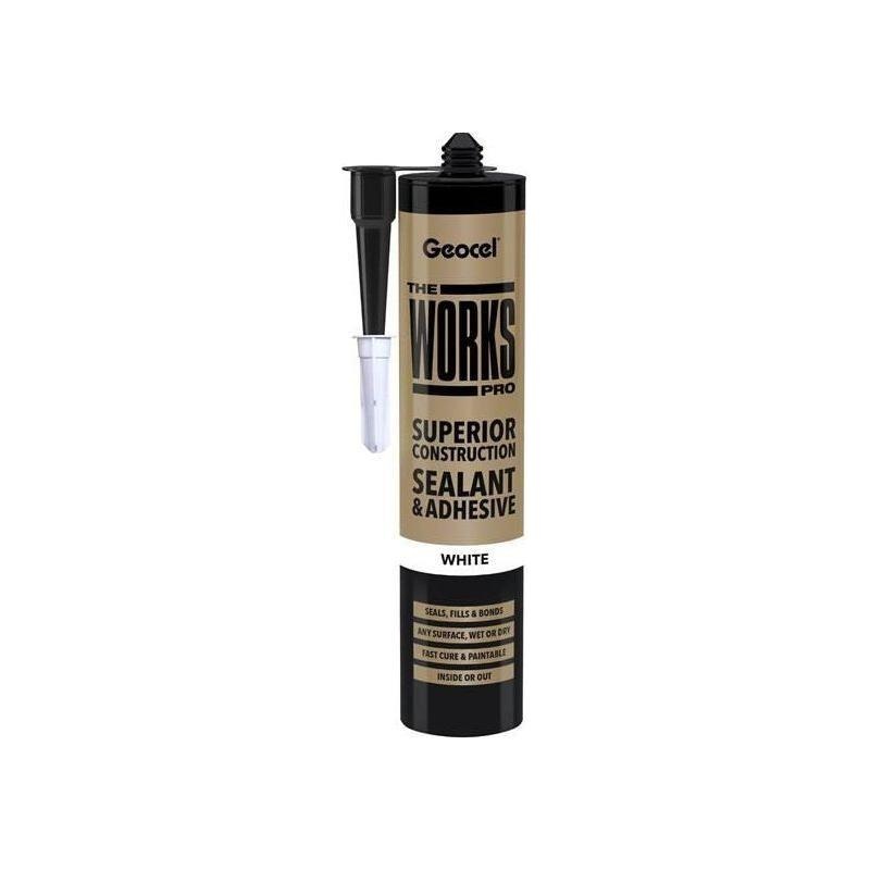 Geocel THE WORKS PRO Sealant & Adhesive White 290ml
