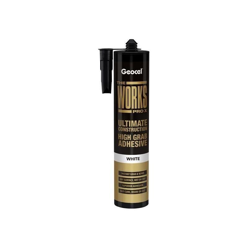 Geocel THE WORKS PRO X High Grab Adhesive White 290ml