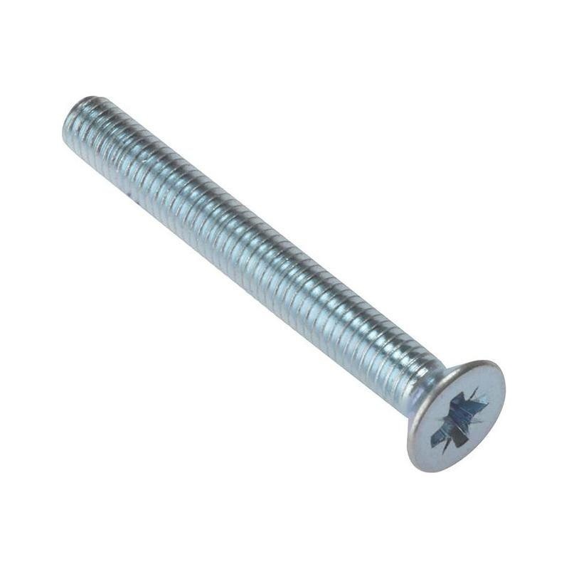 Forgefix Machine Screw Pozi Compatible CSK ZP M6 x 50mm Bag 25