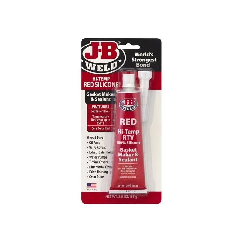 J-B Weld Hi-Temp Silicone Gasket Maker & Sealant Red 85g