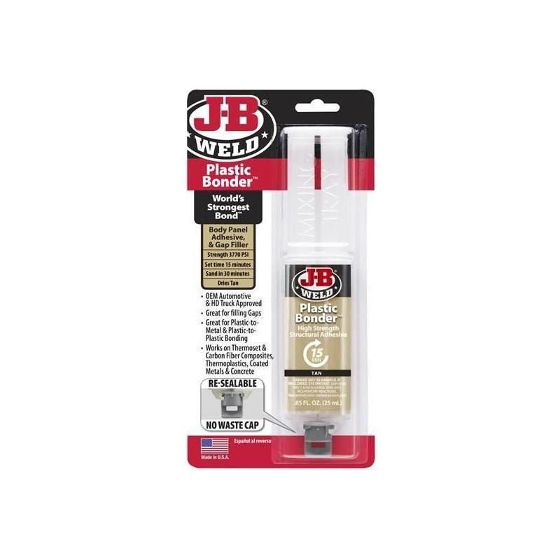 J-B Weld PlasticBonder Syringe Tan 25ml