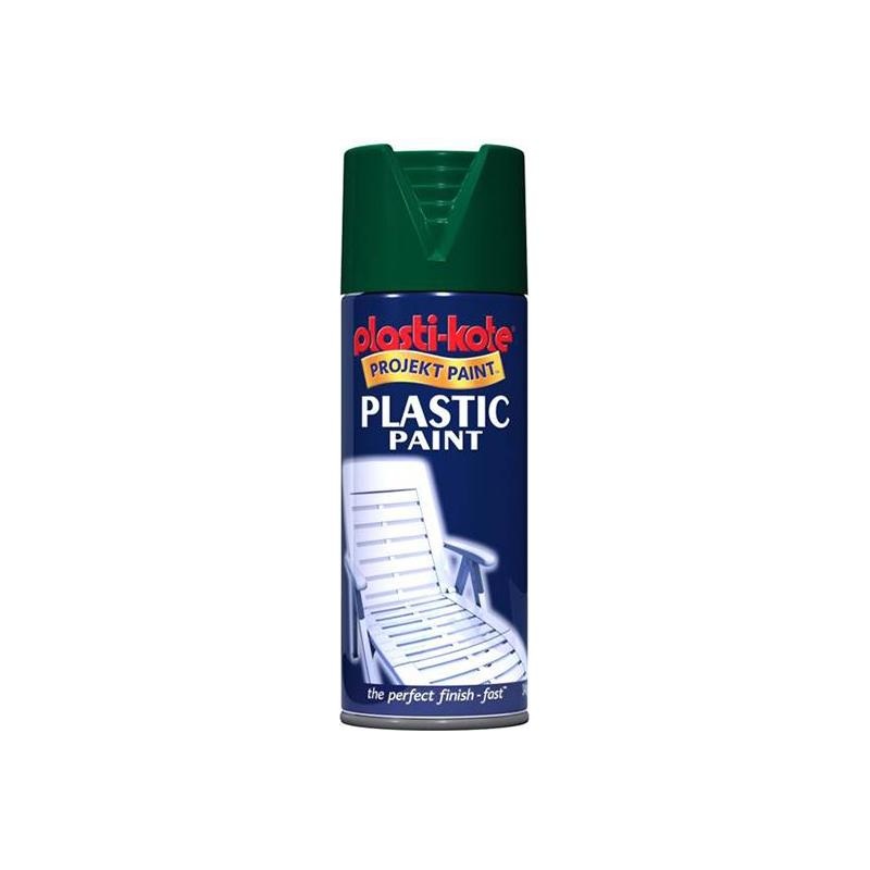 Plastikote Plastic Paint Spray Hunter Green Gloss 400ml