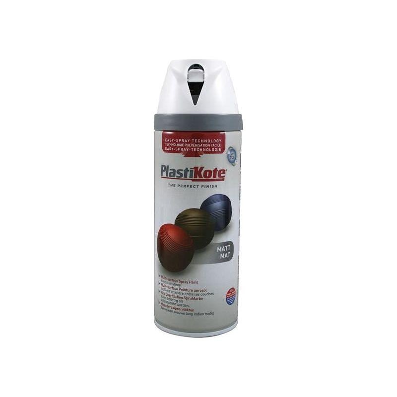 Plastikote Twist & Spray Matt Pure Brilliant White 400ml