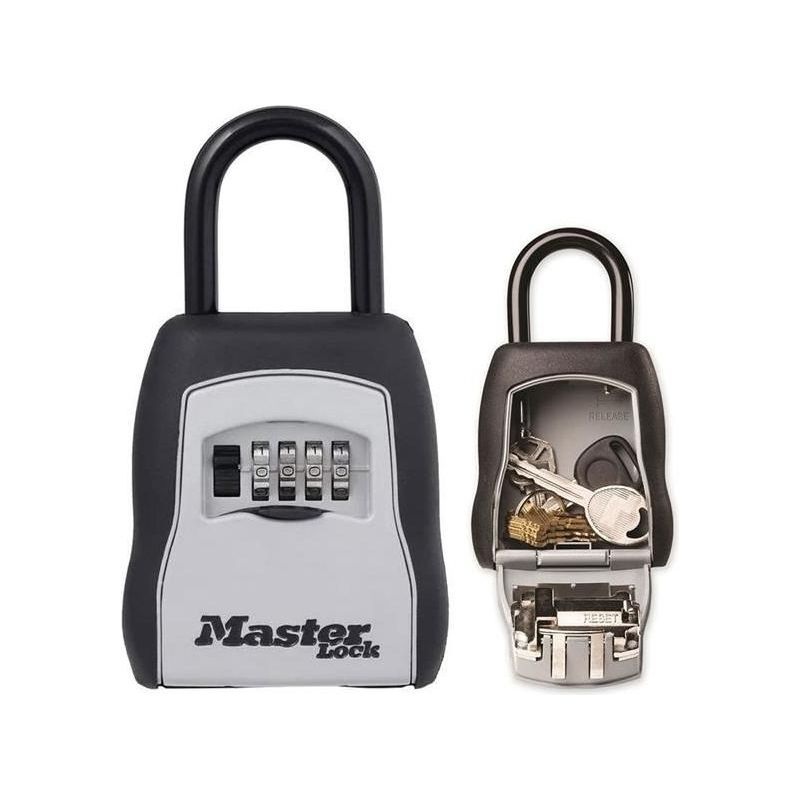Master Lock 5400E Portable Shackled Combination Key Lock Box (Up To 3 Keys)