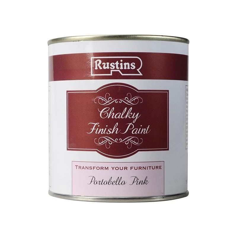 Rustins Chalky Finish Paint Portobello Pink 500ml
