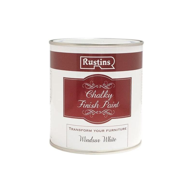 Rustins Chalky Finish Paint Windsor White 500ml