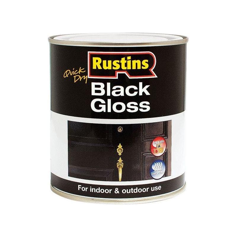 Rustins Quick Dry Black Gloss 1 Litre