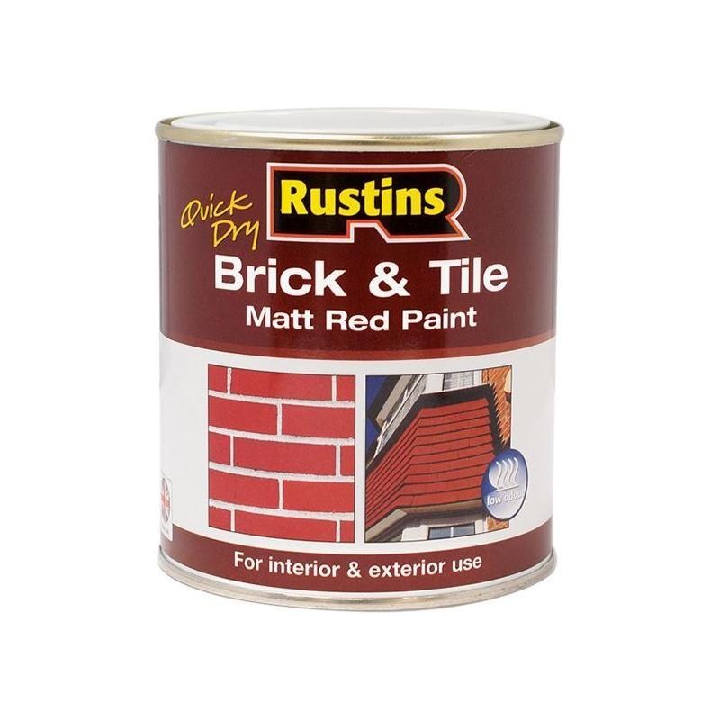 Rustins Quick Dry Brick & Tile Paint Matt Red 250ml