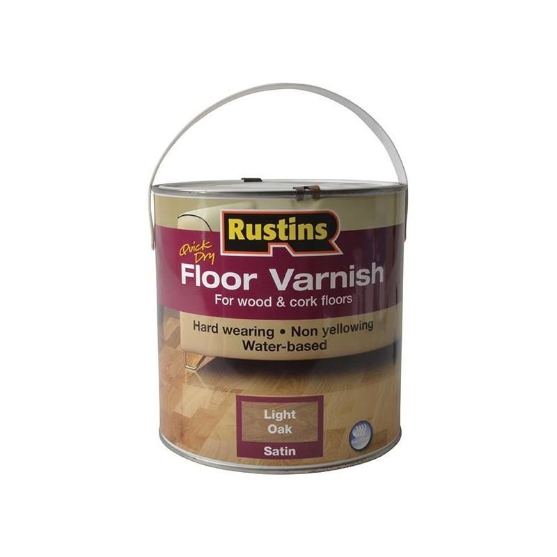 Rustins Quick Dry Coloured Floor Varnish Light Oak 2.5 litre