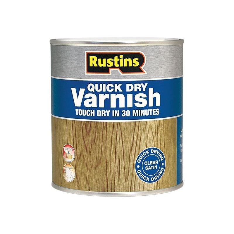 Rustins Quick Dry Varnish Satin Clear 500ml