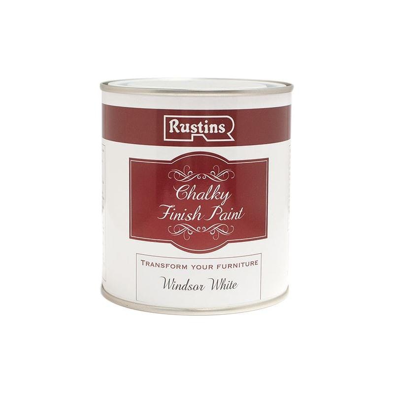 Rustins Chalky Finish Paint Windsor White 250ml