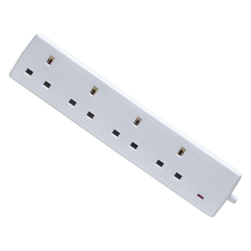 Smj Extension Lead 240V 4-Way 13A Neon 2m