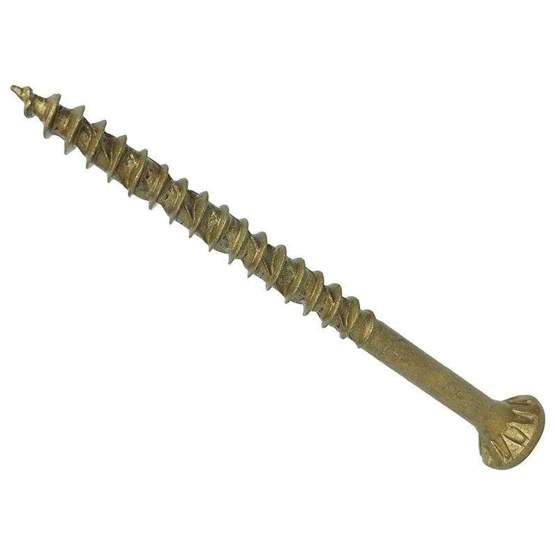 Forgefix ForgeFast TORX Compatible Decking Screws CSK Tan 4.5x75 T25 Tub 400
