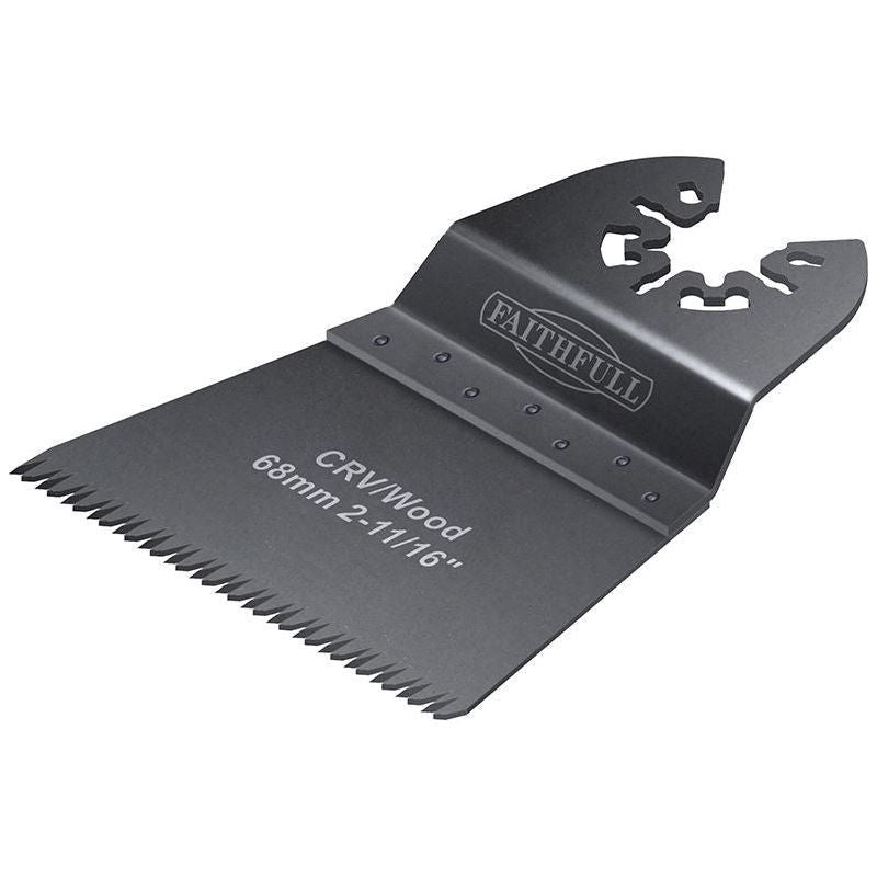 Faithfull Multi-Function Tool CrV Flush Fast Cut Wood Ground Side Set 68mm (Pack 5)