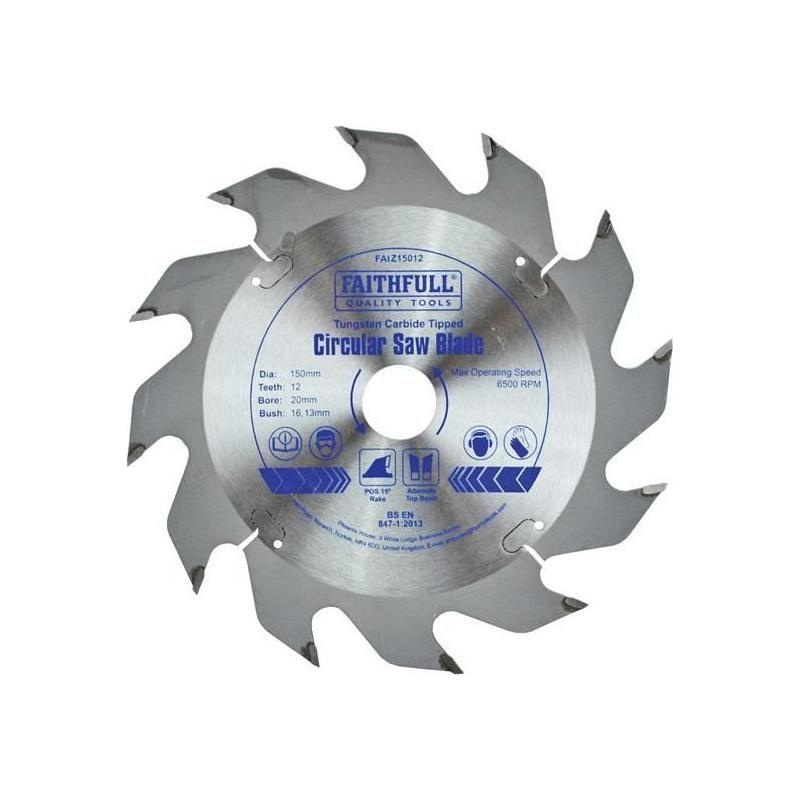 Faithfull TCT Circular Saw Blade 150 x 20mm x 12T POS