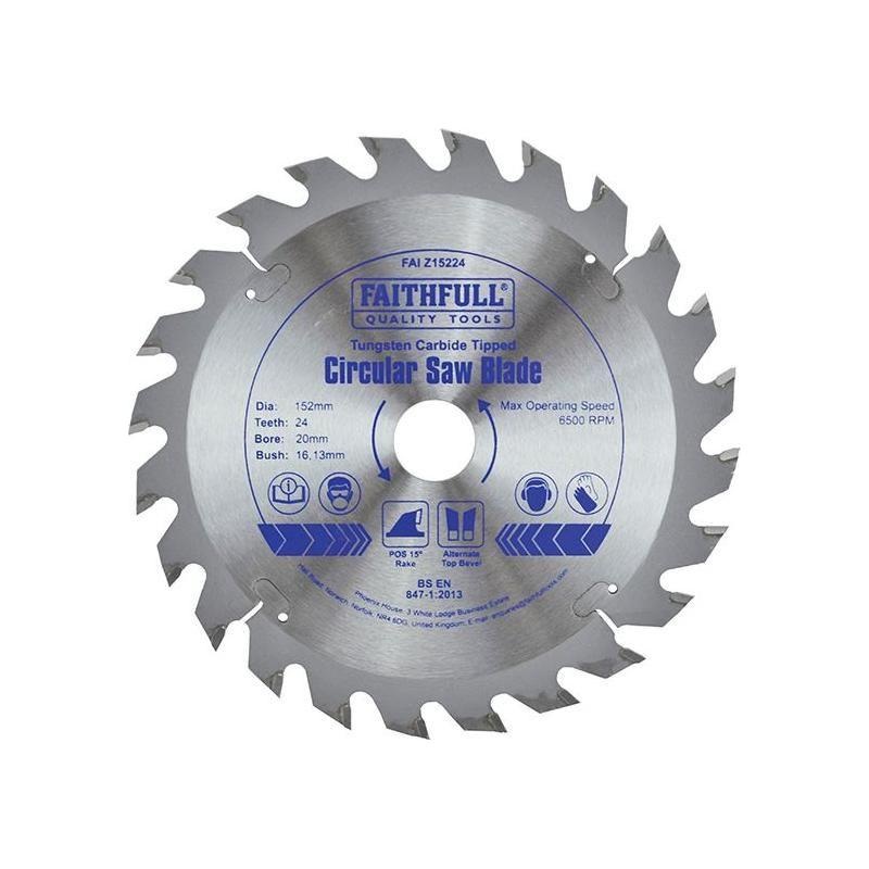 Faithfull TCT Circular Saw Blade 152 x 20mm x 24T POS