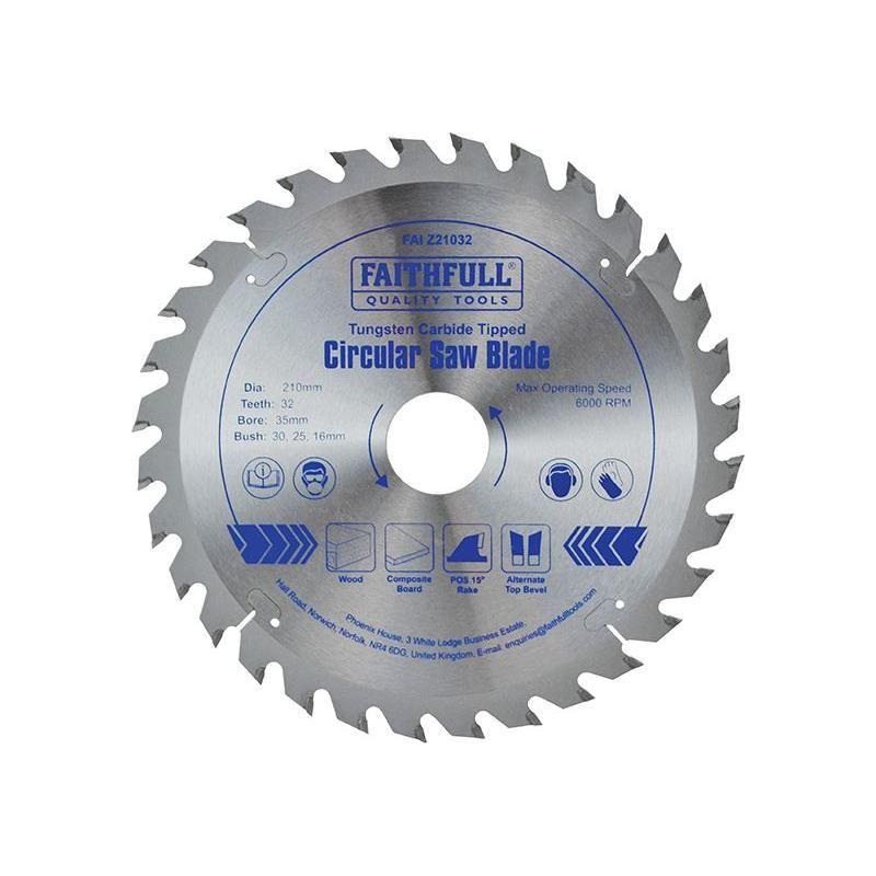 Faithfull TCT Circular Saw Blade 210 x 35mm x 32T POS