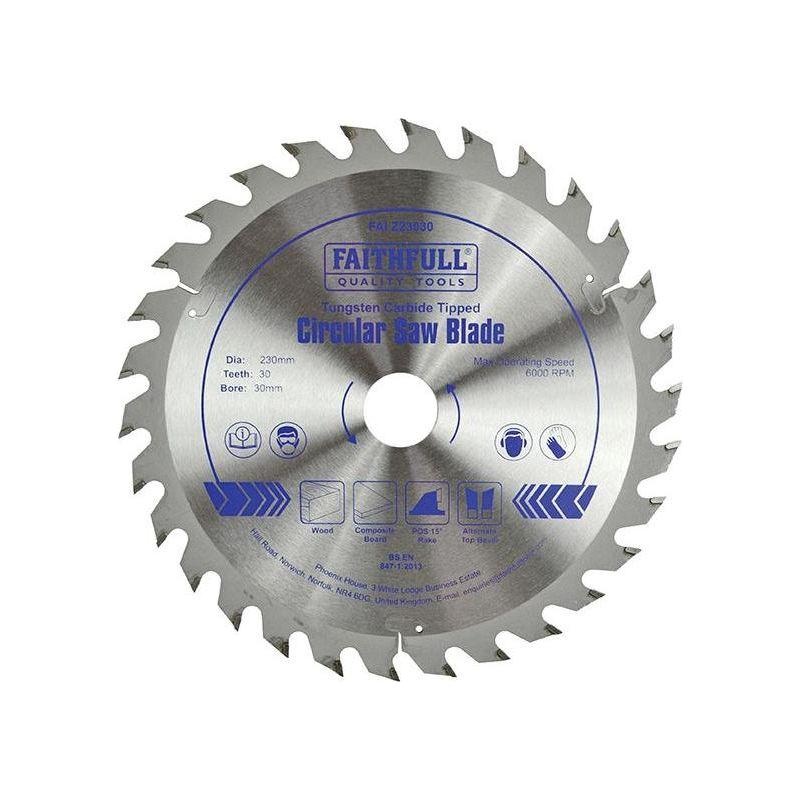 Faithfull TCT Circular Saw Blade 230 x 30mm x 30T POS