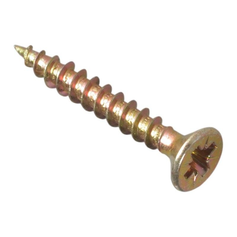 Forgefix Multi-Purpose Pozi Compatible Screw CSK ST ZYP 3.0 x 25mm Box 200