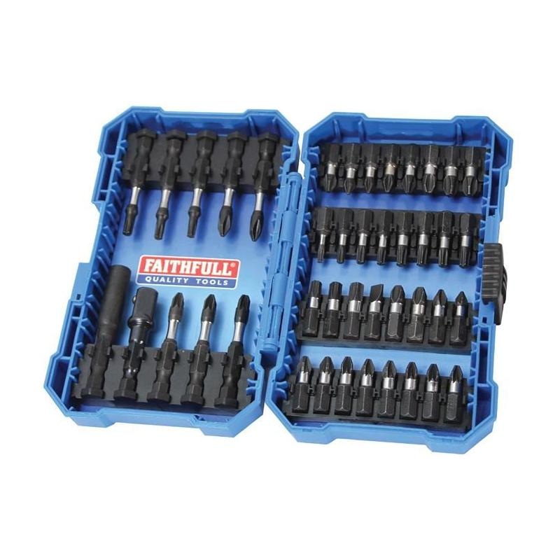 Faithfull Impact Screwdriver Bit Set, 42 Piece