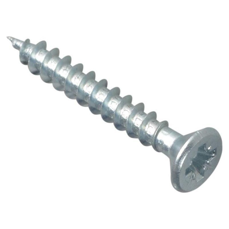 Forgefix Multi-Purpose Pozi Compatible Screw CSK ST ZP 4 x 30mm Box 200