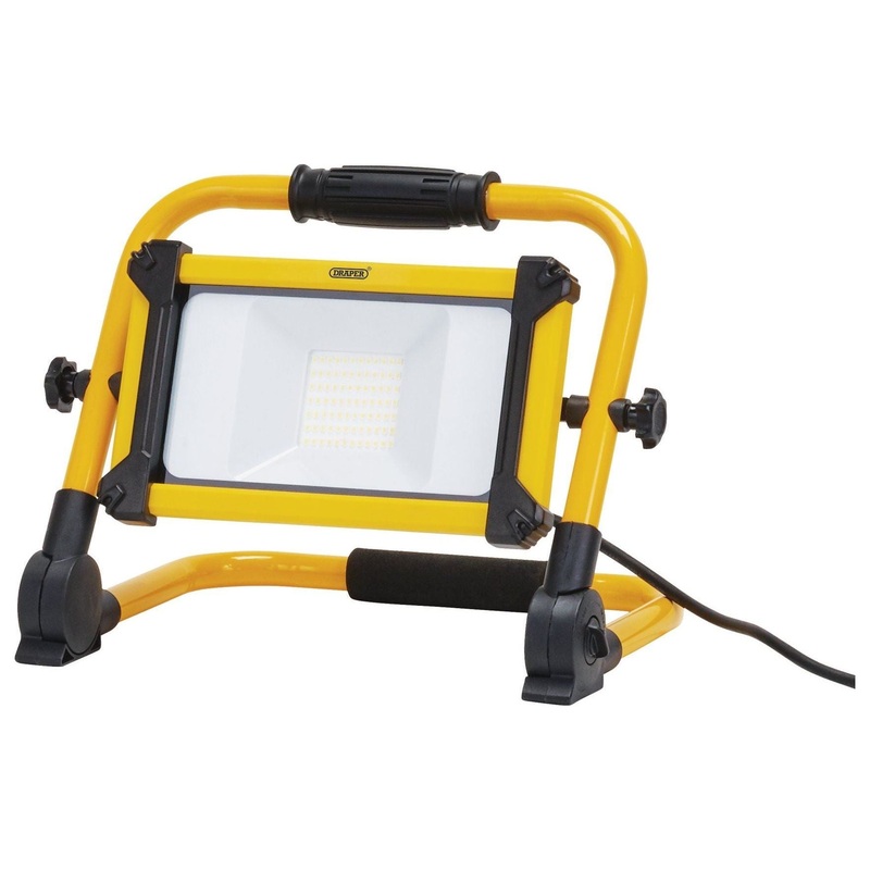 Draper 110V SMD LED Folding Site Light, 10W, 1100 Lumens