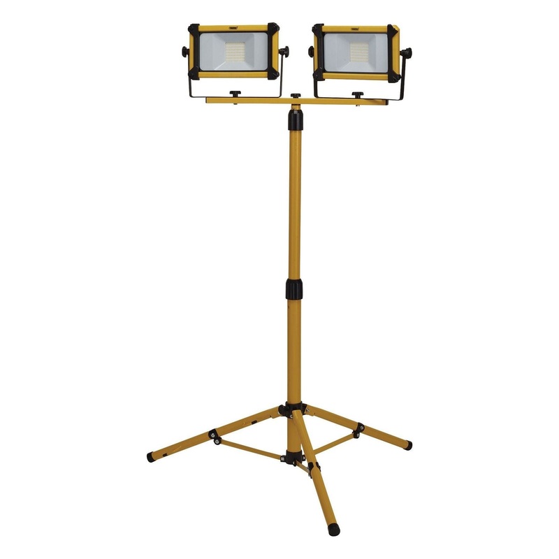 Draper 230V SMD LED Tripod Site Light, 2 x 20W, 4400 Lumens